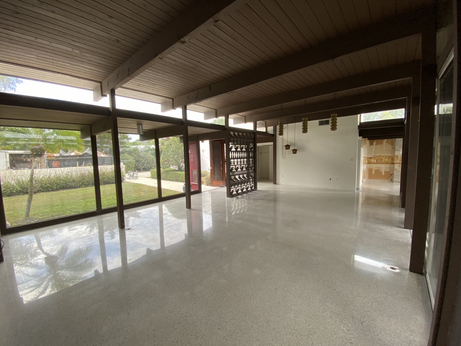 Polished terrazzo in a Tim Seibert house on Casey Key.
