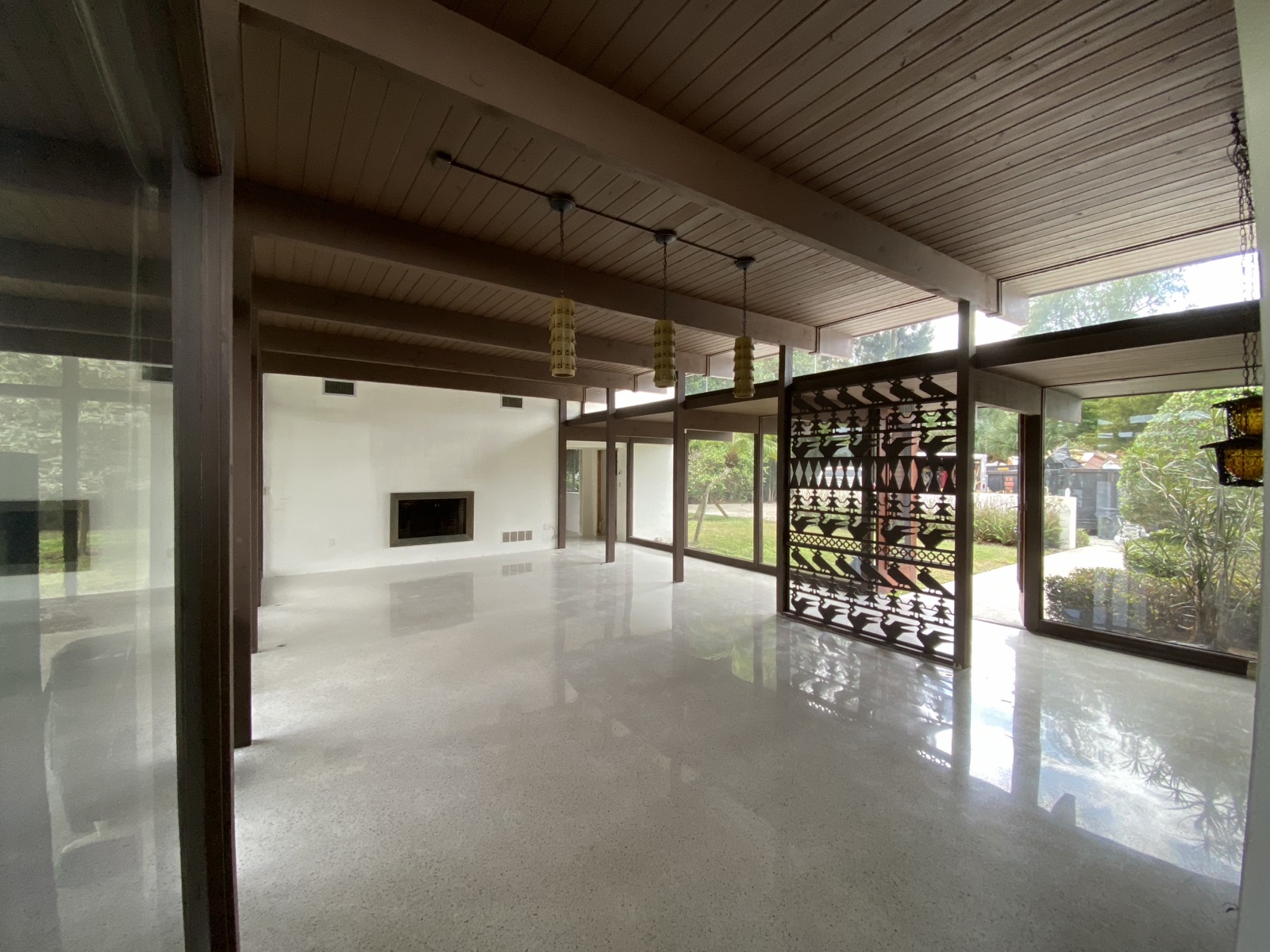 Polished terrazzo in a Tim Seibert house on Casey Key.
